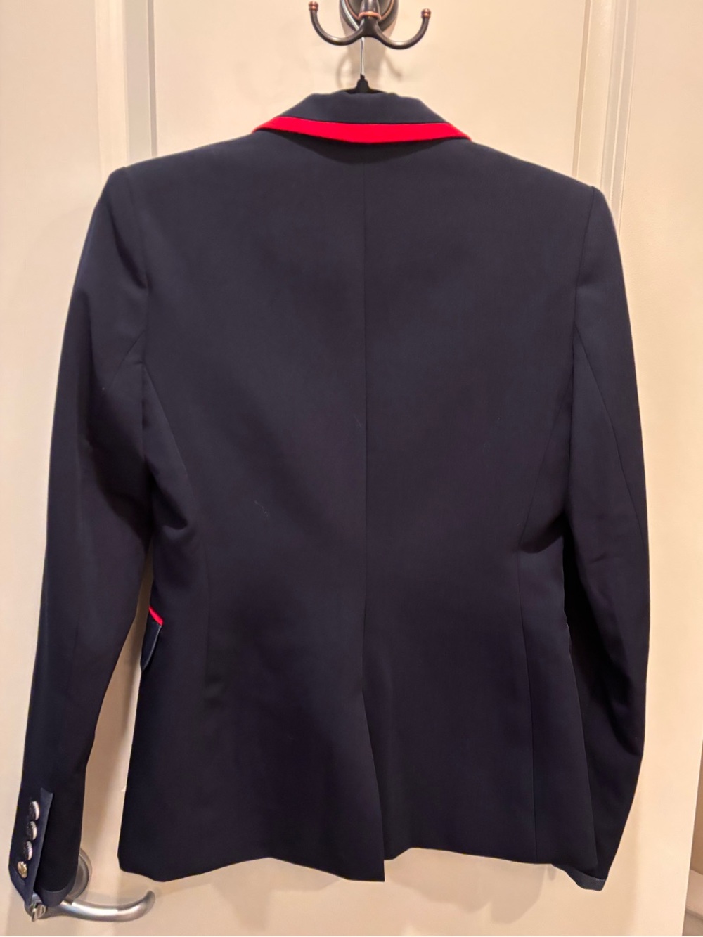 Tommy Hilfiger Navy Blazer with Red Trim and Chambray Piping - Picture 4 of 5